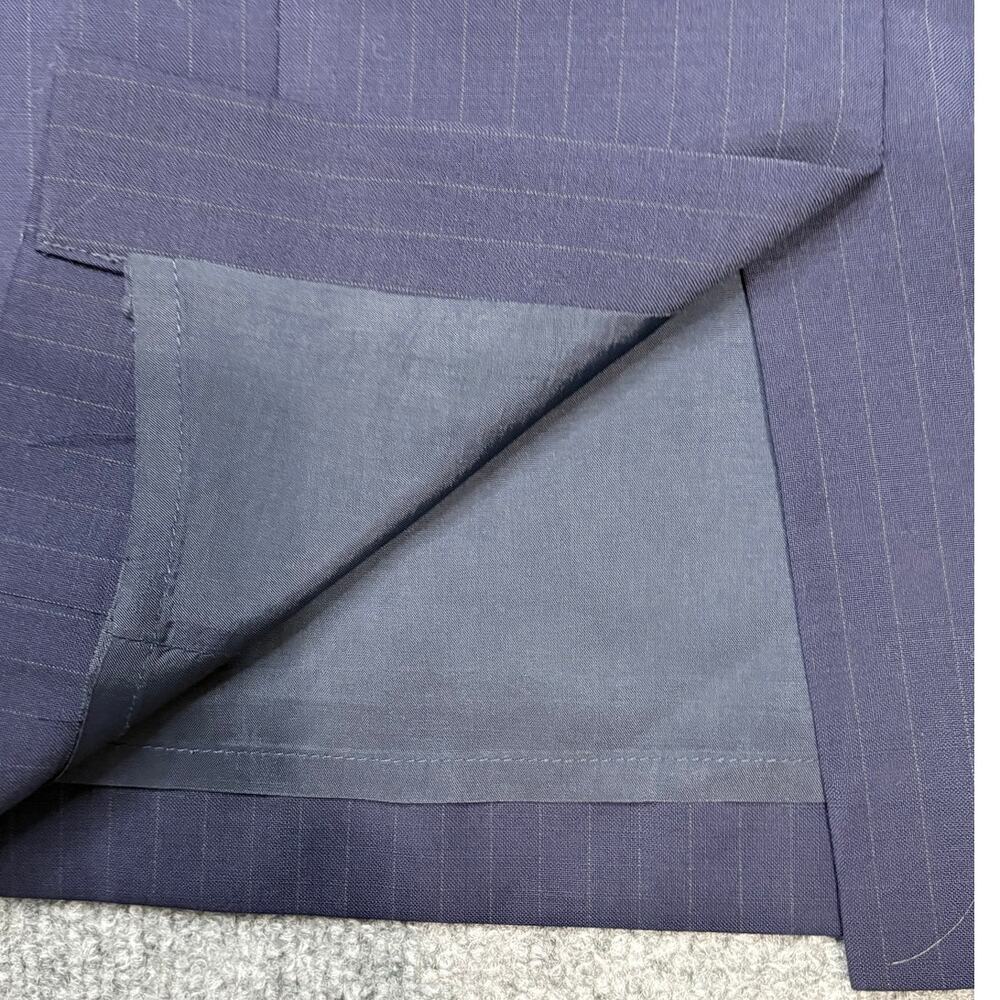 J. Crew Original Fit Navy Pinstripe Skirt Size 2 99% Wool Tailored Separate Sz 2 - Picture 5 of 8